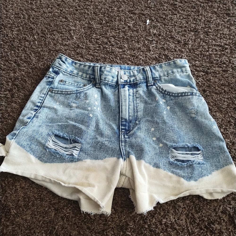 No Boundaries High Rise Blue and Cream Jeans